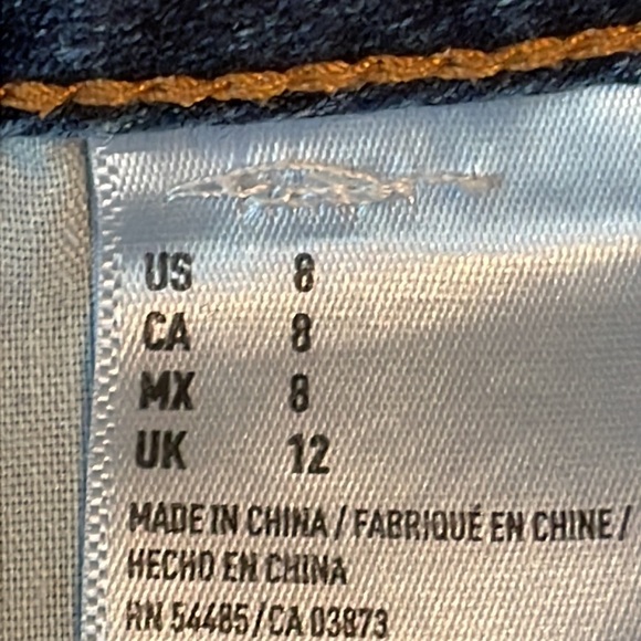 American Eagle Midi jean shorts Cdg btm high rise 4 pockets Sz 8 - Picture 5 of 8